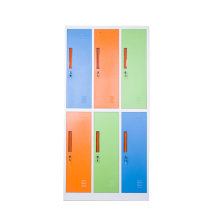 China Mingxiu 6 Door Steel Wardrobe / Colorful 6 Door Steel School Locker